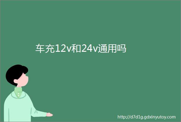 车充12v和24v通用吗