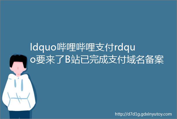 ldquo哔哩哔哩支付rdquo要来了B站已完成支付域名备案